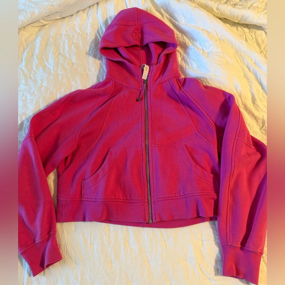 Scuba Oversized Full-Zip Hoodie Sonic Pink 
Size XS/S